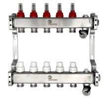 Коллектор Wester нерж. 1quot;-3/4 в сборе с расходомерами на 5 выходов, MUFS5134