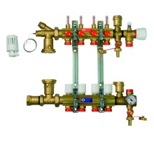 Узел коллекторный Giacomini сборный с обвязкой и расходомерами 1quot; x 3/4quot;E /8, R557FY108