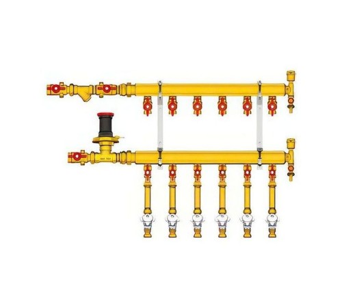 Узел коллекторный Giacomini отопления этажный, подключение тип B3 (D2) 3/4quot; x 1/2quot; / 3, GE553Y343 Узел коллекторный Giacomini отопления этажный, подключение тип B3 (D2) 3/4quot; x 1/2quot; / 3, GE553Y343