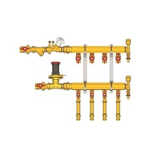 Узел коллекторный Giacomini отопления этажный, подкл. тип B1 1quot;1/4 x 3/4quot; / 3, GE553Y213