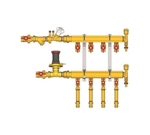 Узел коллекторный Giacomini отопления этажный, подключение тип B1 1quot; x 3/4quot; / 8, GE553Y118