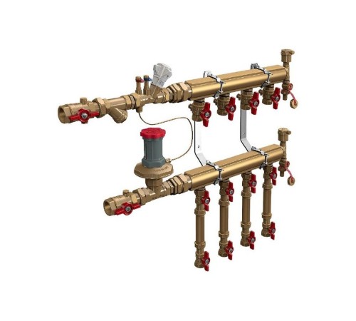 Узел коллекторный Giacomini отопления этажный, подключение тип B2 1quot; x 3/4quot; / 4, GE553Y134 Узел коллекторный Giacomini отопления этажный, подключение тип B2 1quot; x 3/4quot; / 4, GE553Y134