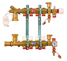 Узел коллекторный Giacomini сборный с обвязкой 1quot; x 18 /7, R557Y007