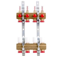 Узел коллекторный Giacomini сборный с расходомерами 1quot; x 18 /7 , R553FZY007