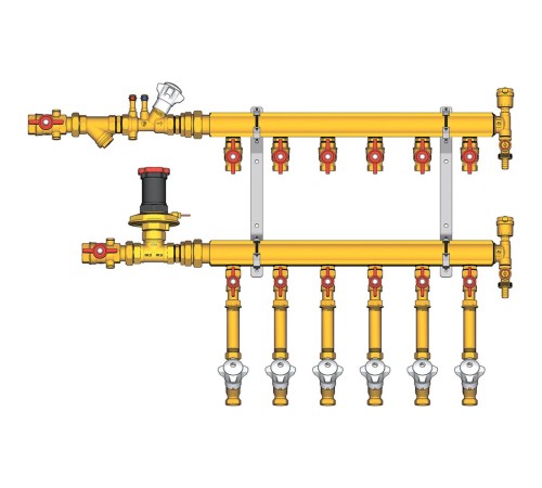 Узел коллекторный Giacomini отопления этажный, подкл. тип B3 1quot;1/4 x 3/4quot; / 4 (DN50), GE553Y954 Узел коллекторный Giacomini отопления этажный, подкл. тип B3 1quot;1/4 x 3/4quot; / 4 (DN50), GE553Y954