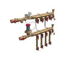 Узел коллекторный Giacomini отопления этажный, подключение тип B2 1quot;1/4 x 3/4quot; / 5, GE553Y235