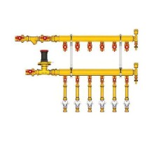 Узел коллекторный Giacomini отопления этажный, подкл. тип B3 (D2) 1quot; x 3/4quot; / 6, GE553Y456