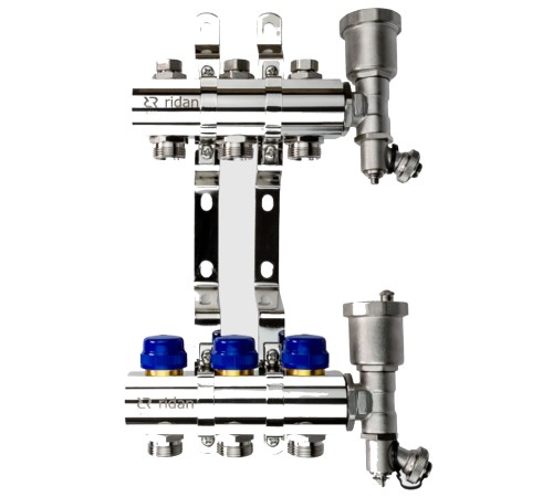 Группа коллекторная РИДАН FHF-9R set: коллектор + кронштейн + торцевая секция Группа коллекторная РИДАН FHF-9R set: коллектор + кронштейн + торцевая секция