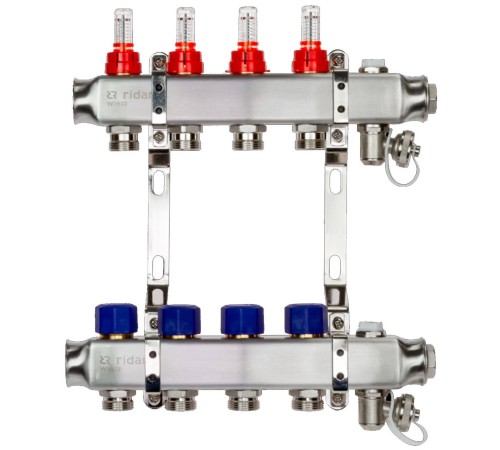 Комплект коллекторов РИДАН SSM-10RF set с расход.,кроншт.,руч.воздух.,слив.кран. и торц.заглуш. Комплект коллекторов РИДАН SSM-10RF set с расход.,кроншт.,руч.воздух.,слив.кран. и торц.заглуш.