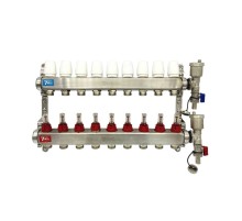 Группа коллект. VIEIR 1х9х3/4quot; с расходомер, дренаж. кр, воздухоотвод., нерж. сталь VR113-09A