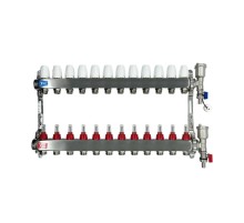 Группа коллект. VIEIR 1х12х3/4quot; с расходомер, дренаж. кр, воздухоотвод., нерж. сталь VR113-12A