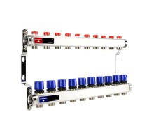 Группа коллекторная для отопления VARMEGA VM15510 ВР 1quot;, на 10 контуров 3/4quot; EK, нерж. сталь Группа коллекторная для отопления VARMEGA VM15510 ВР 1quot;, на 10 контуров 3/4quot; EK, нерж. сталь