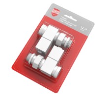 Набор дизайн-вентилей Royal Thermo CUBE, прямой (белый) 1/2quot;