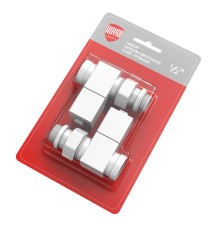 Набор дизайн-вентилей Royal Thermo CUBE, прямой (белый) 1/2quot;