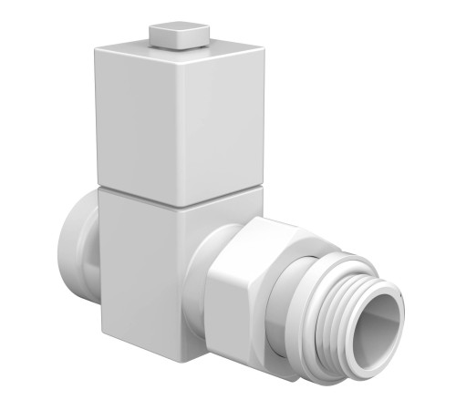 Набор дизайн-вентилей Royal Thermo CUBE, прямой (белый) 1/2quot; Набор дизайн-вентилей Royal Thermo CUBE, прямой (белый) 1/2quot;