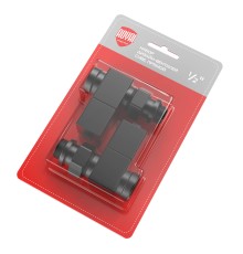 Набор дизайн-вентилей Royal Thermo CUBE, прямой (черный) 1/2quot;