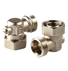 Клапаны запорные Royal Thermo нижнего подключения угловые раздельные 3/4х3/4ЕК