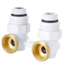 Узел нижнего подключения Royal Thermo угловой 1/2quot;х3/4quot; EK (белый)