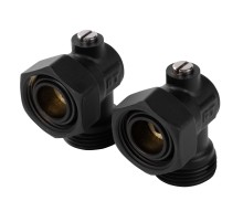 Набор нижнего подключения Royal Thermo угловой раздельный 3/4х3/4ЕК (черный)