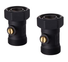 Набор нижнего подключения Royal Thermo прямой раздельный 3/4х3/4ЕК (черный)