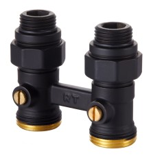 Узел нижнего подключения Royal Thermo прямой 1/2quot;х3/4quot; EK (черный)