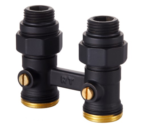 Узел нижнего подключения Royal Thermo прямой 1/2quot;х3/4quot; EK (черный) Узел нижнего подключения Royal Thermo прямой 1/2quot;х3/4quot; EK (черный)