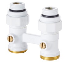 Узел нижнего подключения Royal Thermo прямой 1/2quot;х3/4quot; EK (белый)