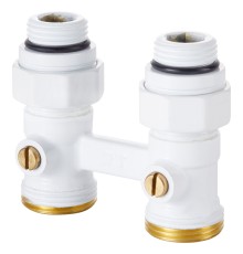 Узел нижнего подключения Royal Thermo прямой 1/2quot;х3/4quot; EK (белый)