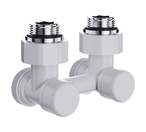 Узел нижнего подключения Royal Thermo Design угловой 1/2quot;х3/4quot; EK (белый)