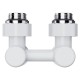 Узел нижнего подключения Royal Thermo Design угловой 1/2quot;х3/4quot; EK (белый)