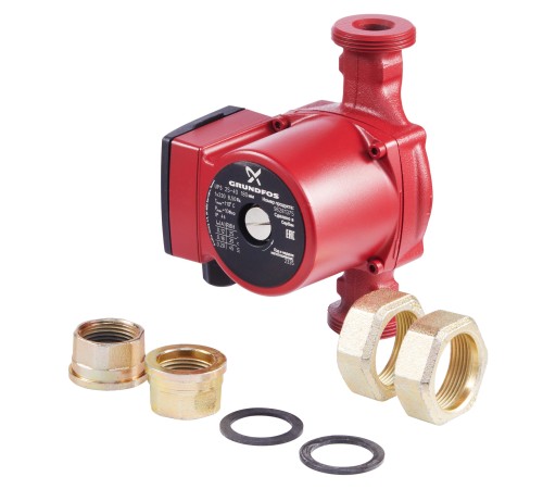 Насос циркуляционный Grundfos UPS 25-40 с гайками Насос циркуляционный Grundfos UPS 25-40 с гайками