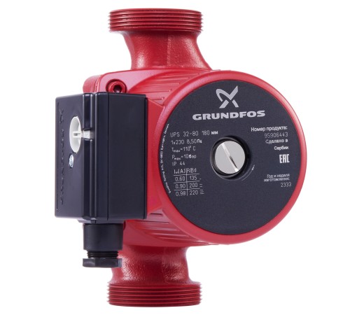 Насос циркуляционный Grundfos UPS 32-80 с гайками