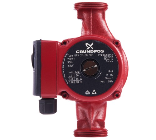 Насос циркуляционный GRUNDFOS UPS 25-60 EU, с гайками Насос циркуляционный GRUNDFOS UPS 25-60 EU, с гайками