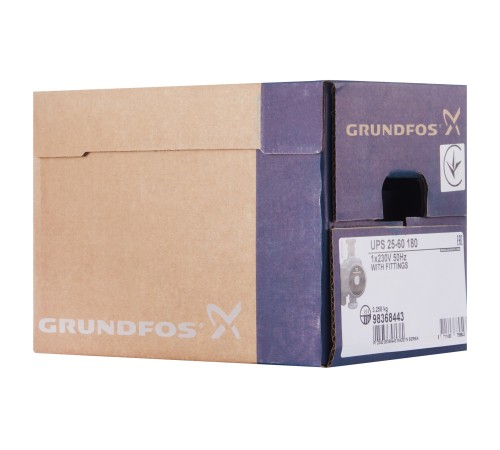 Насос циркуляционный GRUNDFOS UPS 25-60 EU, с гайками Насос циркуляционный GRUNDFOS UPS 25-60 EU, с гайками