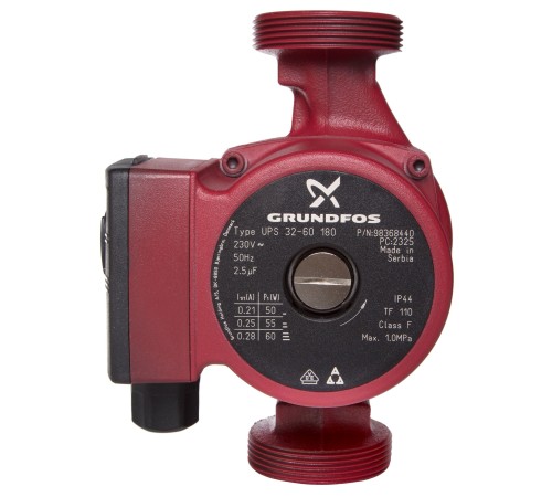 Насос циркуляционный GRUNDFOS UPS 32-60 EU, с гайками Насос циркуляционный GRUNDFOS UPS 32-60 EU, с гайками