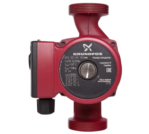 Насос циркуляционный GRUNDFOS UPS 32-40 EU, с гайками Насос циркуляционный GRUNDFOS UPS 32-40 EU, с гайками