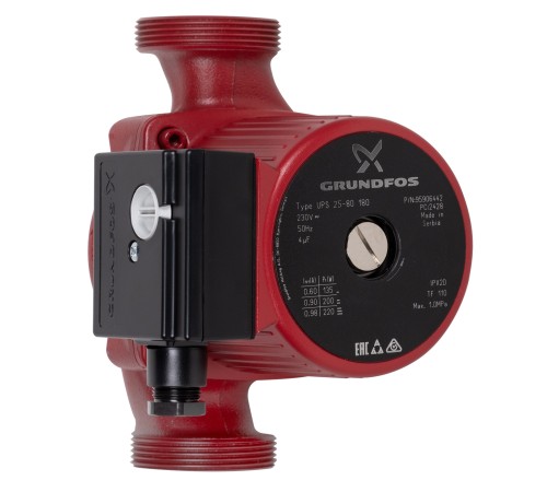 Насос циркуляционный GRUNDFOS UPS 25-80 EU, без гаек Насос циркуляционный GRUNDFOS UPS 25-80 EU, без гаек