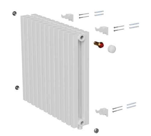 Дизайн-радиатор Royal Thermo Shift Q30 VC2050 - 08 секц. RAL9016