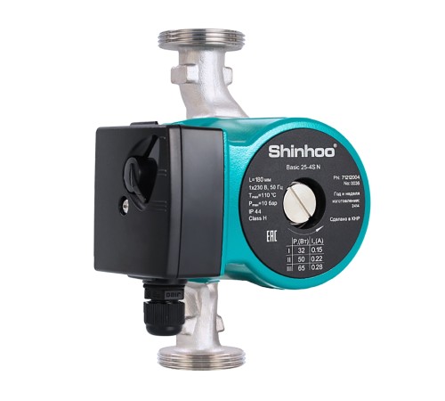 Насос циркуляционный Shinhoo Basic 15-7S N 130 Насос циркуляционный Shinhoo Basic 15-7S N 130