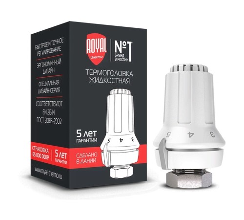 Термоголовка жидкостная Royal Thermo, М30х1,5 Термоголовка жидкостная Royal Thermo, М30х1,5