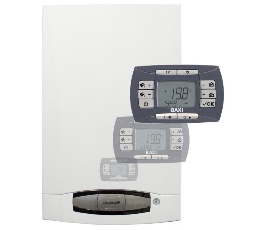 Котел газовый BAXI NUVOLA3 COMFORT 320 Fi настен., 2 конт., з.к.с., с вынос. п/у, встроен. бойлер