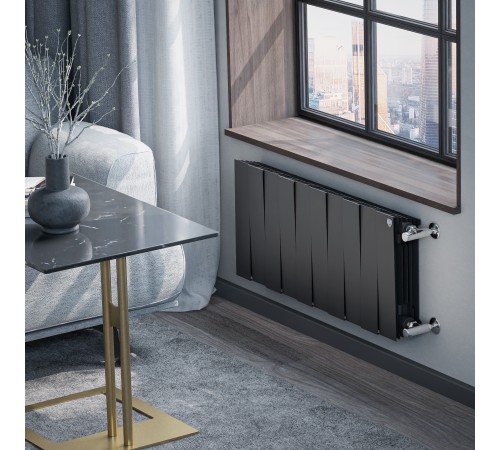 Радиатор биметаллический Royal Thermo PianoForte 300 Чёрный - 10 секц.