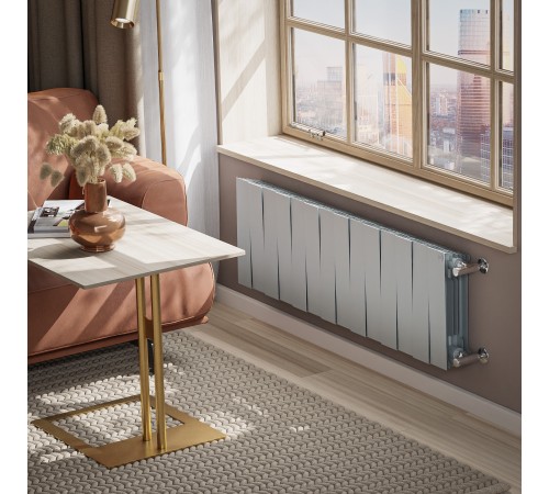 Радиатор биметаллический Royal Thermo PianoForte 300 Серебристый - 14 секц.