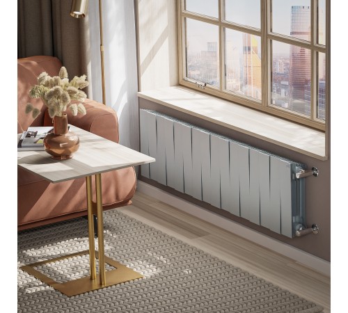 Радиатор биметаллический Royal Thermo PianoForte 300 Серебристый - 16 секц.