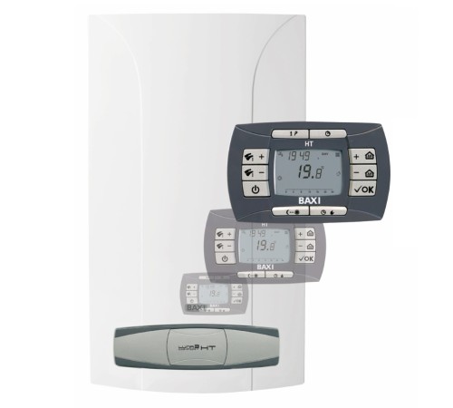 Котел газовый BAXI LUNA3 COMFORT 240 i настенный, 2 конт., откр. кам. сгор., с выносной п/у Котел газовый BAXI LUNA3 COMFORT 240 i настенный, 2 конт., откр. кам. сгор., с выносной п/у