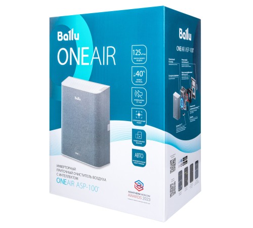 Очиститель воздуха приточный Ballu ONEAIR ASP-100 белый Очиститель воздуха приточный Ballu ONEAIR ASP-100 белый