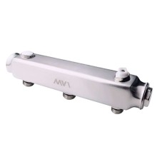 Коллектор MVI ML.403.06 из нержавеющей стали, м/ц расстояние 100мм,1quot;x1/2quot; 3 вых. Коллектор MVI ML.403.06 из нержавеющей стали, м/ц расстояние 100мм,1quot;x1/2quot; 3 вых.