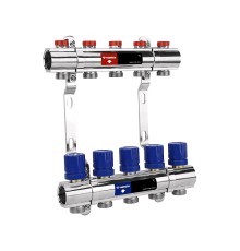 Группа коллекторная VARMEGA для отопления ВР 1quot; 6 х 3/4quot; EK латунь VM15806