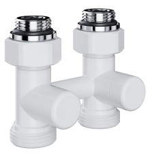 Узел нижнего подключения Royal Thermo Design прямой 1/2quot;х3/4quot; EK (белый)
