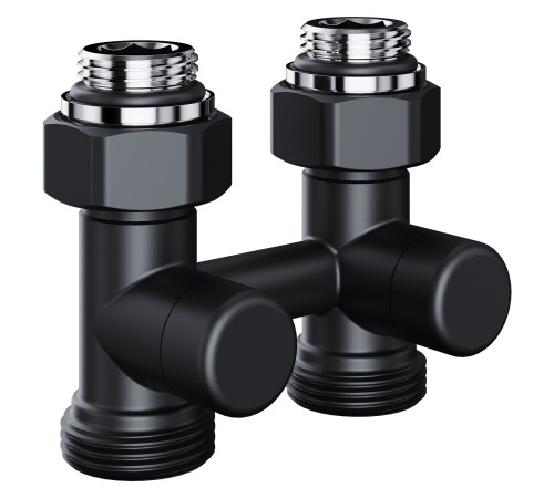Узел нижнего подключения Royal Thermo Design прямой 1/2quot;х3/4quot; EK (черный)